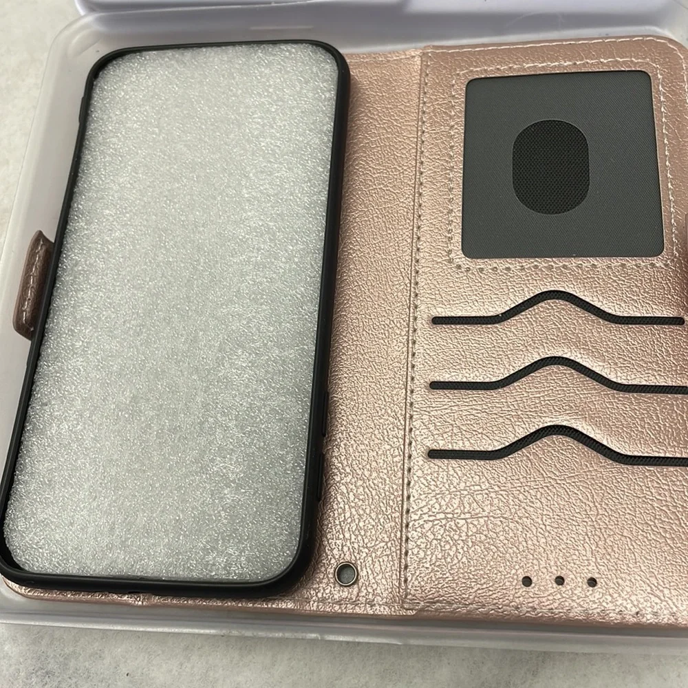 NEW!!! Samsung GS6 wallet case rose gold for S6
